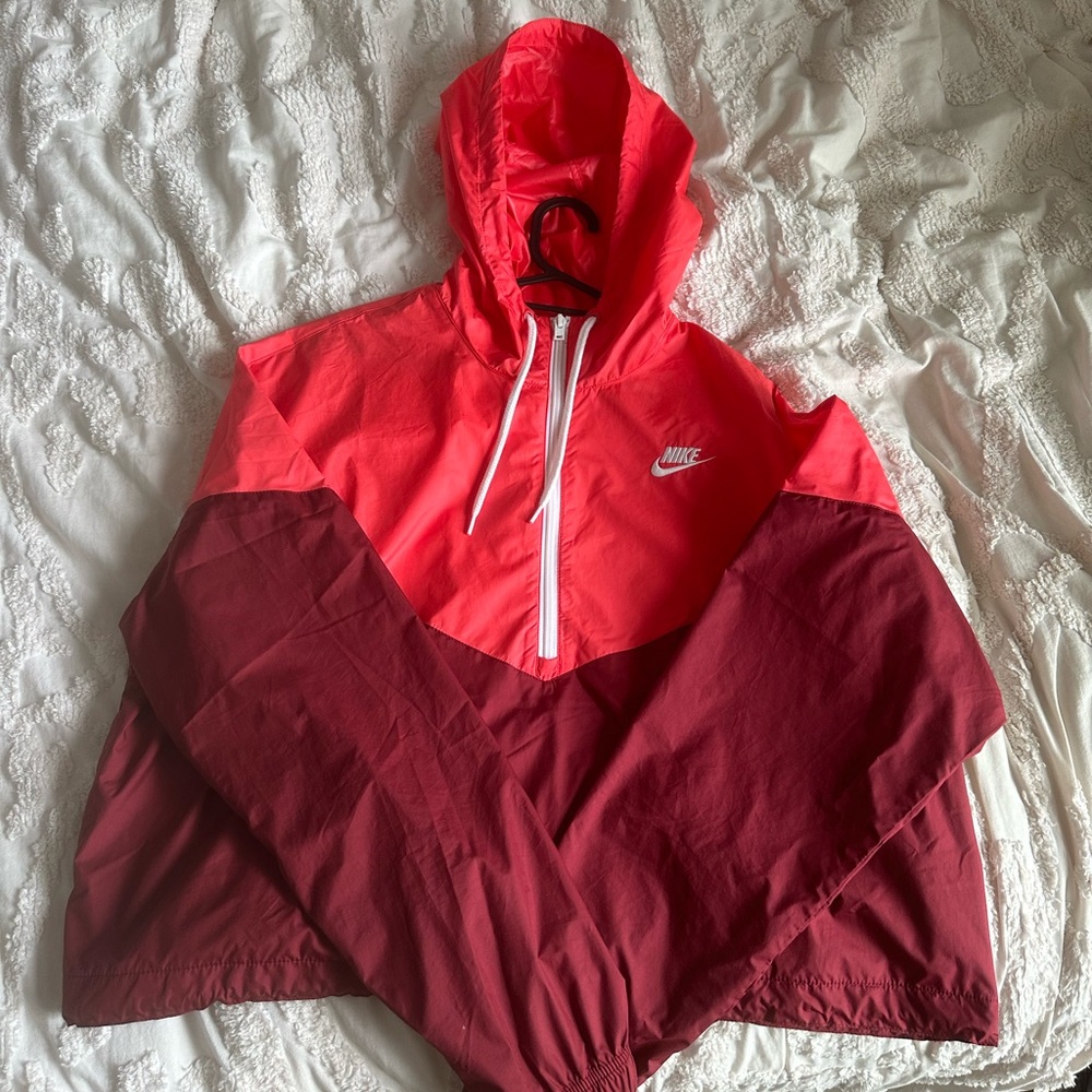 Red Nike windbreaker